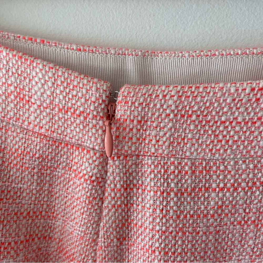 J. Crew NWT Peach Shimmer Mini Pencil Skirt Size 8 - Picture 3 of 6